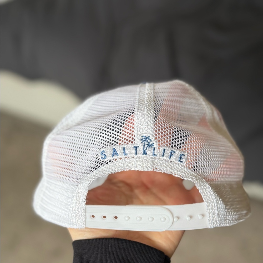 Salt Life Blue and White Trucker Hat - Picture 4 of 5